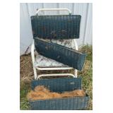 Resin Wicker Window Planters 24in & Patio Chair