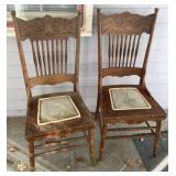 Antique Oak Dining Chairs