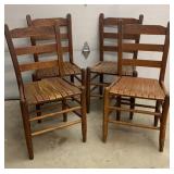 Antique Slat-Seat Ladderback Chairs