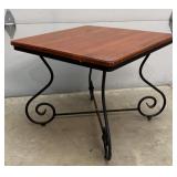 Wrought Iron Base End Table