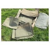 Military Canvas Tarp Sections