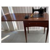 Antique Singer Sewing Machine & Cabinet