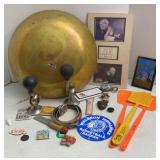 Brass Bowl, Bicycle Horns, Refrigerator Magnets