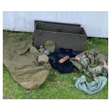Military Issue Foot Locker & Contents