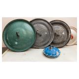 Antique Enamel Lids