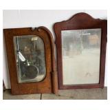 Antique Oak Frame Mantle & Other Mirrors