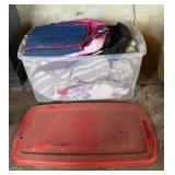 Tote of Blankets & Cloth Bags