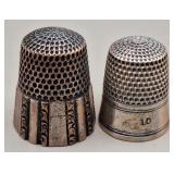 2 Sterling Silver Thimbles