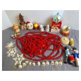 Christmas Ornaments & Wood Bead Garland