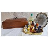 Vintage Perfume Sample Bottles, Dresser Tray