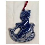 Rowe Pottery Works Bear Ornament