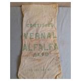 Certified Vernal Alfalfa Seed Bag, Vintage