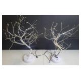 2 Tabletop Fairy Light Trees