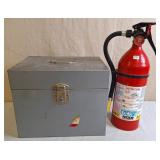 Metal File Box & Fire Extinguisher