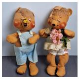 Annalee "Boy w/Bee & Girl w/Flowers"