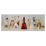 Bells, glass & porcelain