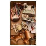 Porcelain planters & figurines