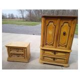 Mid-Century Modern Armoire & Night Stand