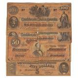 4 Confederate States Of America Currency