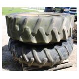 Set of 15.5-38 Clamp On Dual Tractor Tires