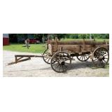 Horse-Drawn Farm Wagon w/Wood Spoke Wheels