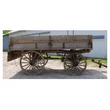 Horse-Drawn Farm Wagon w/Wood Spoke Wheels