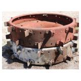 2 Steel Cleat Rear Wheels, 40 x 10