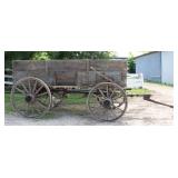 'BirdSell' Mfg. Co. Horse-Drawn Wooden Farm Wagon