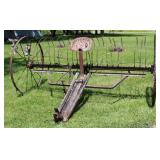 Horse-Drawn Buck Rake on Steel Wheels
