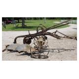 2-12 Moldboard Plow w/Steel Wheels, Hand Trip