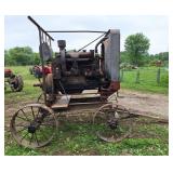 Continental Stationary Engine On Steel Wheel Cart