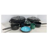 Enamel Roasters & Sauce Pans