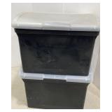 (2) Sterilite Mid Size Totes with Lids