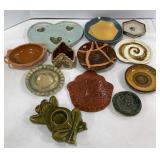 Hand Thrown Pottery Pieces & Partylite Frog