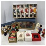 Wooden Nutcracker & Hallmark Ornaments