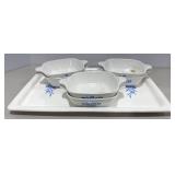 Corningware Corn Flower Tray & (6) Petite Pans