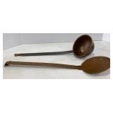 Vtg Copper Ladles 20in