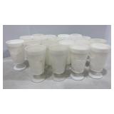 (19) Milk Glass Drinking Glasses
