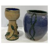 Hand Thrown Student Pottery Vase & Planter