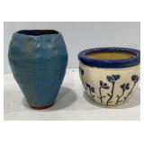 Hand Thrown Studnet Pottery Vase & Planter