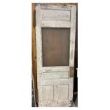 Antique Butler Door with Textured Glass