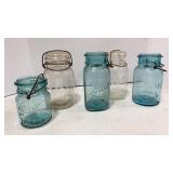 Antique Qt & Pint Bale-Top Canning Jars