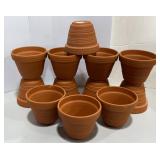 (12) Matching 4.5in Terracotta Planters
