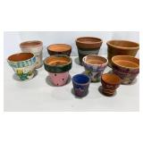 Decorated Terracotta Planters