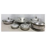 Vtg Hammered Aluminum Serving Pieces