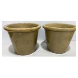 Matching Glazed Pottery Planters