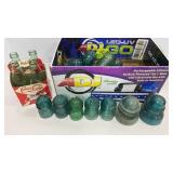 Box of a Antique Glass Insulators & Coca-Cola