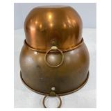 Vtg Copper Mixing Bowls