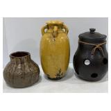 Hand Thrown Pottery Strawberry Planter & Vases