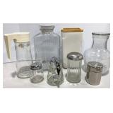 Water & Juice Pitchers, syrup & shakers